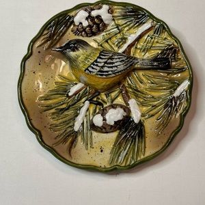 Ganz Song Bird 3D Wall Hanging Snow Covered Pine Tree